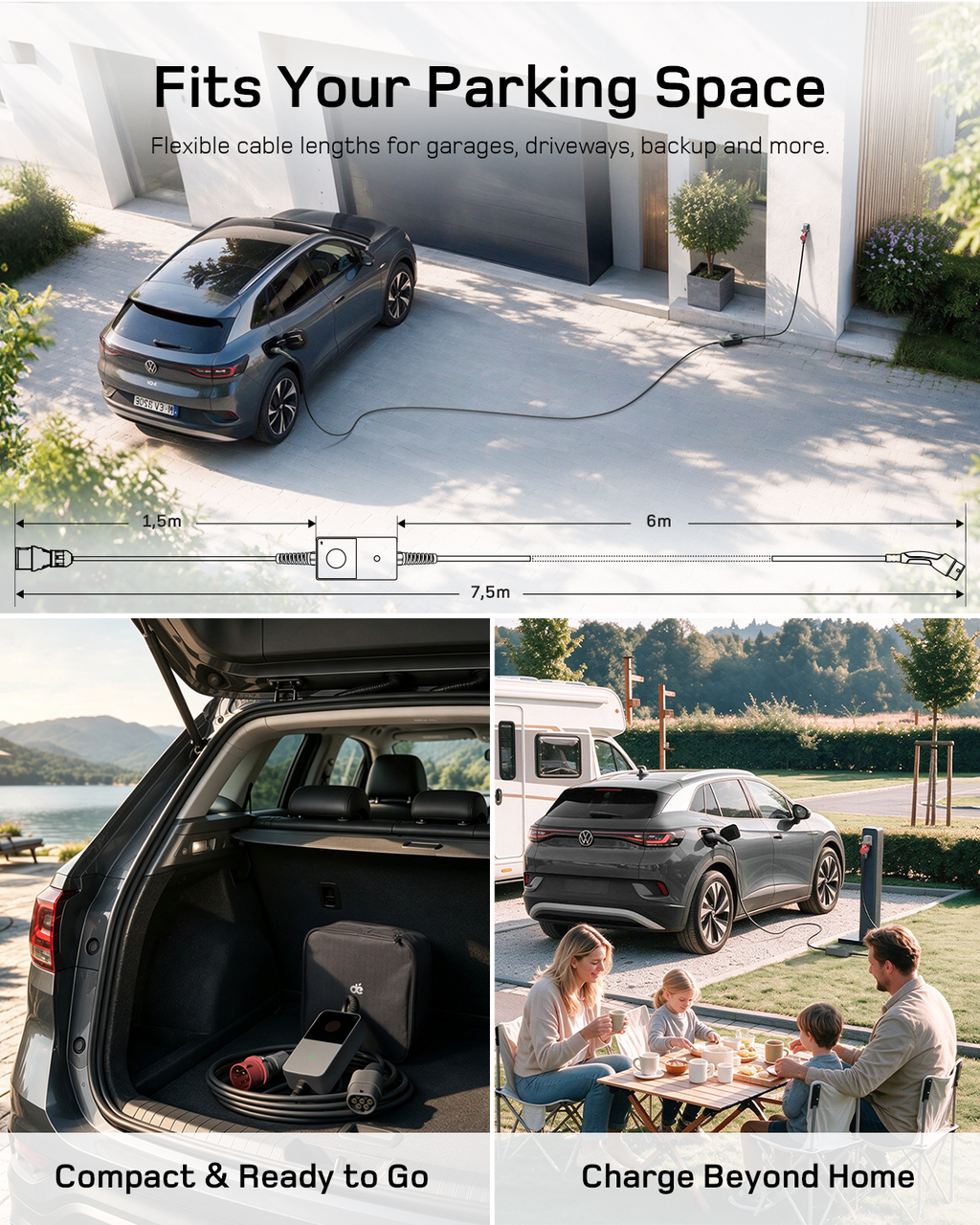 Mobile Wallbox in Garage, Kofferraum und unterwegs