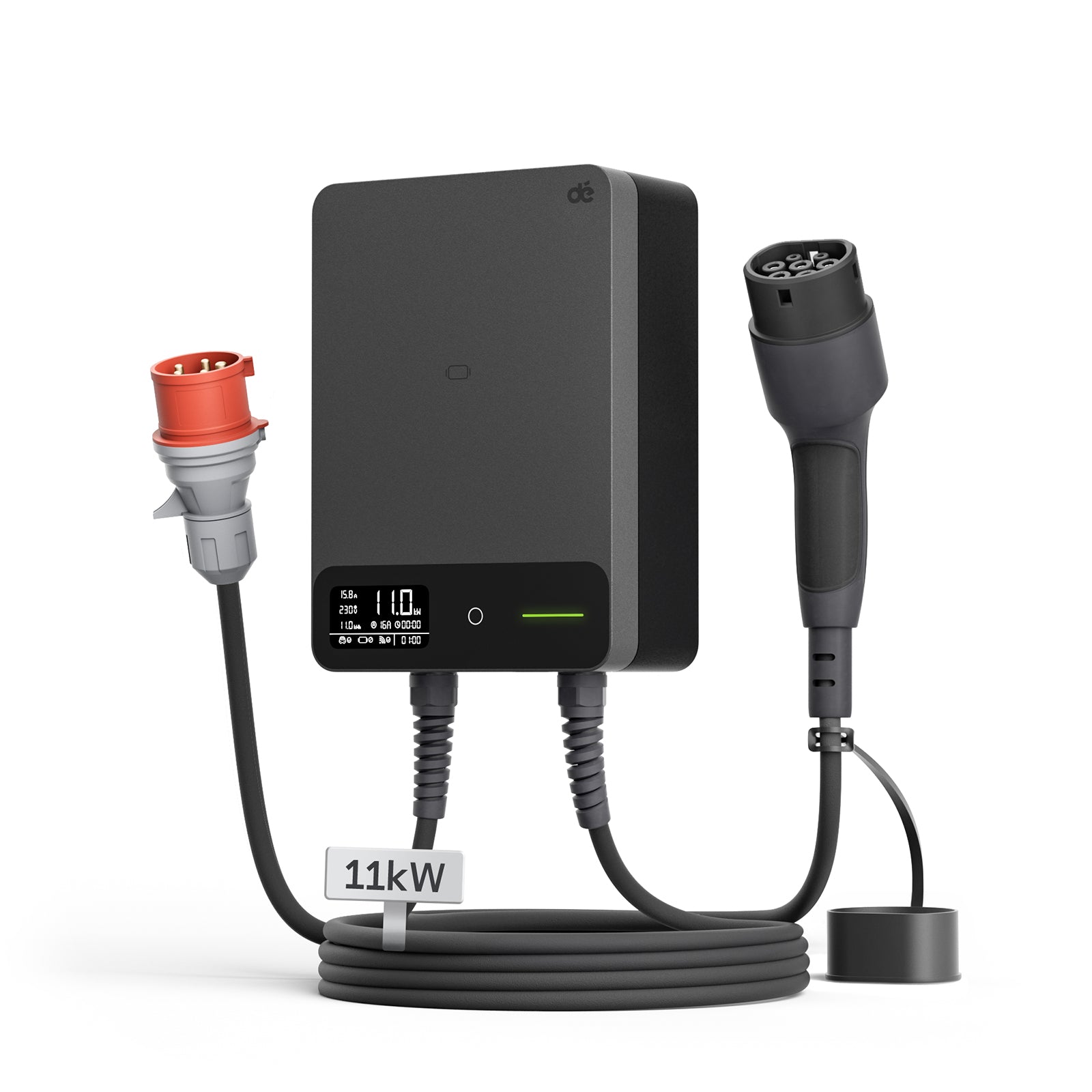 Dé Wallbox 11 kW mit Typ-2-Ladekabel und CEE-Anschluss